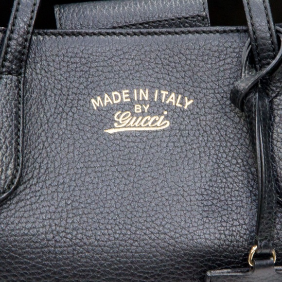 GUCCI SWING LEATHER MEDIUM TOP HANDLE BAG - Picture 8 of 10